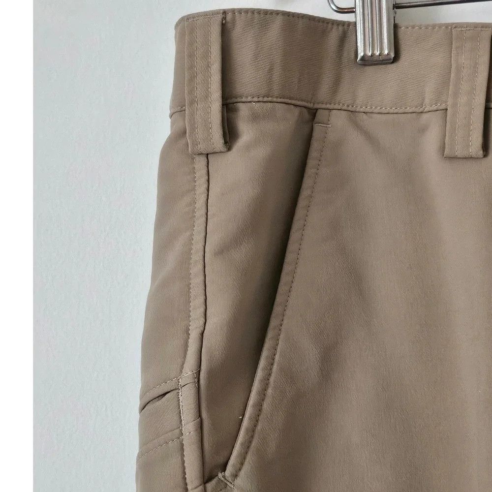 Under Armour Mens Khaki Golf Shorts Flat Front Performance Tan Size 38 Golfcore
